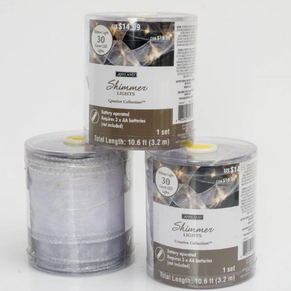 NWT Amscan Shimmer LED lights - ribbon -  3 rolls - Picture 7 of 7